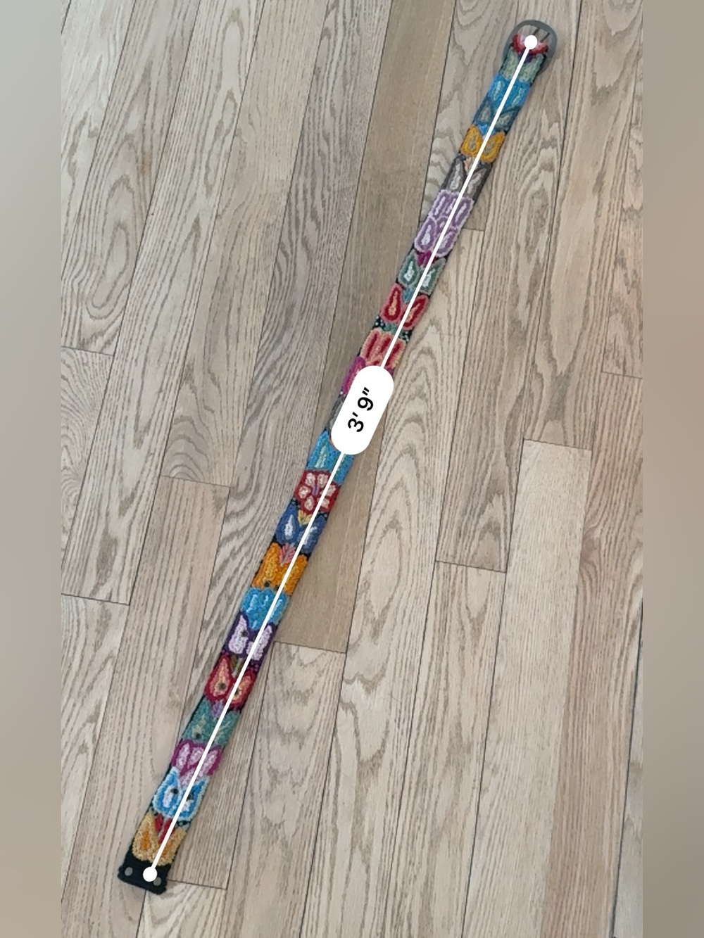 Jenny Krauss Wool Multicolor Embroidered Women’s Belt Size Large - Picture 8 of 8